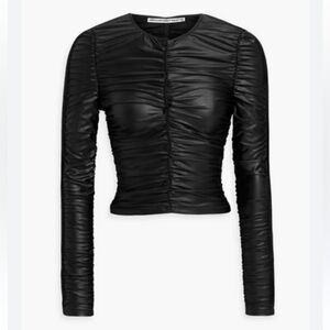 Alexander Wang Ruched satin-jersey top